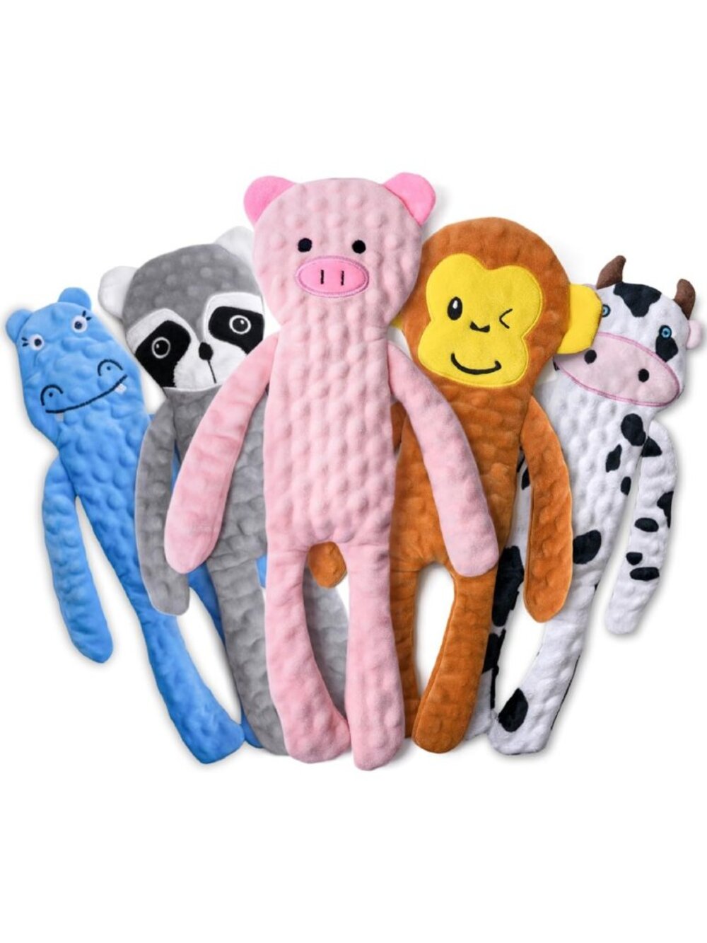 Interactive Crinkle Dog Toys 5 Pack - No Stuffing, Squeaky & Teething Fun!